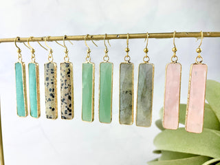 Crystal Bar Earrings