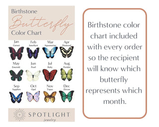 Butterfly Birthstone Family Tree Necklace: Silver Mom Jewelry