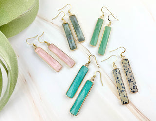 Crystal Bar Earrings