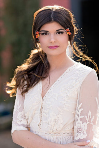Butterfly Eyelashes - Fairy Wings - Bindi Face Jewel Gem Makeup Costume - Festival Clothing Accessory