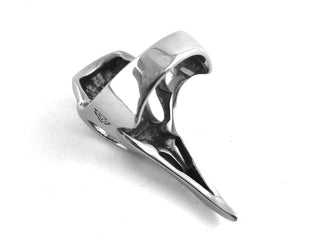 Bird Skull Viking Ring: Runes, Gothic Norse Jewelry
