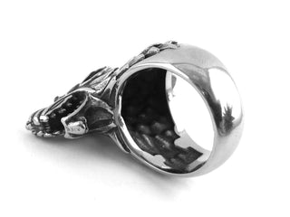 Silver Wolf Ring - Gift For Men - Biker Ring - Gothic Ring - Viking Ring - Viking Costume - 3D Wolf Head - Mens Jewelry