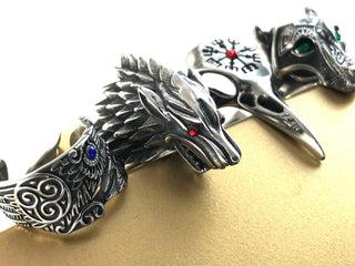 Silver Wolf Ring - Gift For Men - Biker Ring - Gothic Ring - Viking Ring - Viking Costume - 3D Wolf Head - Mens Jewelry
