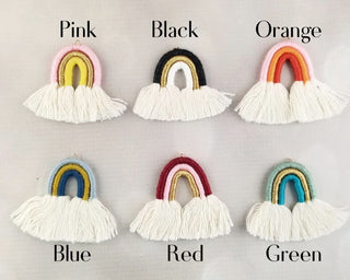 AirPods Case with Macrame Rainbow for Gen 1 and 2 - AirPod Case Keychain - AirPod Case Cute - Airpod Case Rainbow - Silicone AirPod Case