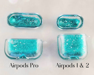 Glitter Airpods Case: Clear Quartz Crystal Keychain