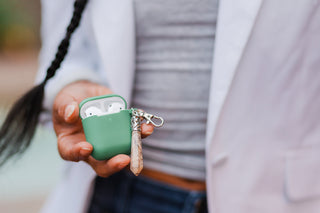 Gemstone Keychain AirPods Case: Silicone Cover for Gen 1 & 2