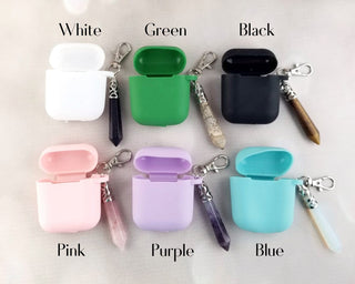 Gemstone Keychain AirPods Case: Silicone Cover for Gen 1 & 2