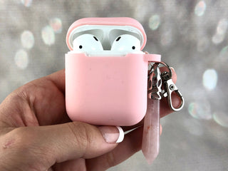 Gemstone Keychain AirPods Case: Silicone Cover for Gen 1 & 2