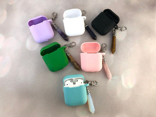 Gemstone Keychain AirPods Case: Silicone Cover for Gen 1 & 2