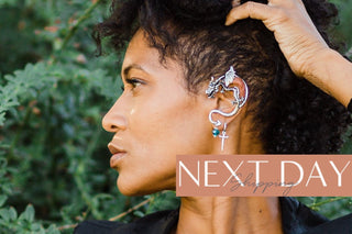 Dragon Ear Cuff: Mismatched Climber Earrings with Crystal Dangle