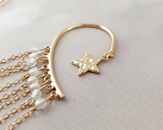 Feather Ear Cuff: Gold Ear Wrap, No Piercing