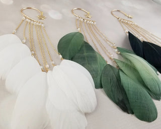 Feather Ear Cuff – Gold Plated, No Piercing Needed