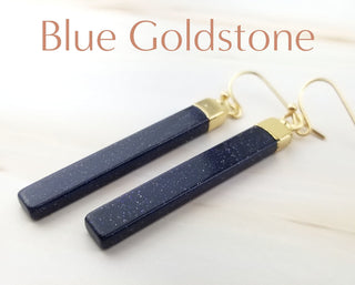 Labradorite Earrings - Gemstone Earrings - Geometric Healing Earrings