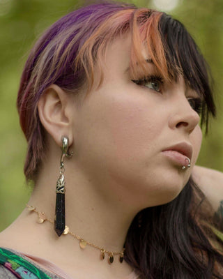 Gemstone Bullet Ear Weights – Surgical Steel Gauges, 6G-00G