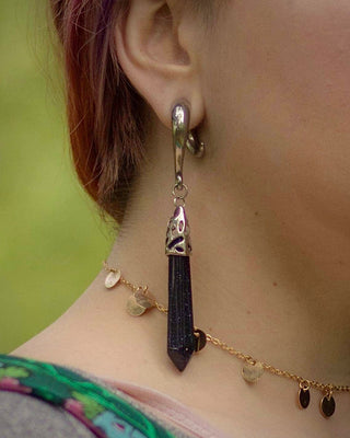 Gemstone Bullet Ear Weights – Surgical Steel Gauges, 6G-00G