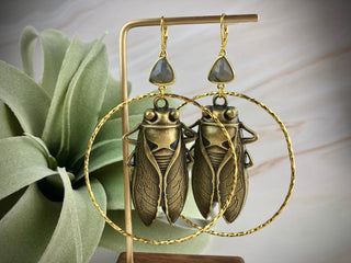 Cicada Gemstone Earrings