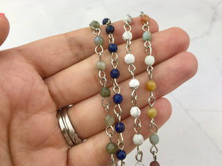 Gemstone Body Necklace - Beach Body Jewelry - Crystal Body Chain - Belly Chain