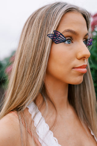 Organza Fairy Eyelashes: Colorful Costume Eye Wings
