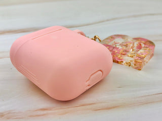 Resin Initial AirPods Case: Silicone AirPod 1 & 2 Keychain