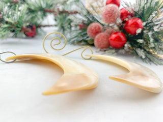 Shell Moon Ornament: Boho Celestial Tree Decoration