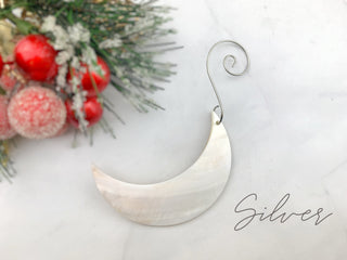 Shell Moon Ornament: Boho Celestial Tree Decoration