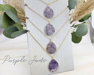 Tiger Eye Necklace - Natural Crystal Gemstone Pendant - Long Layering Necklace - Protection Stone
