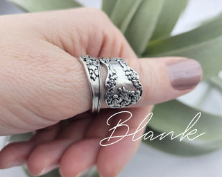 Crescent Moon Ring - Silver Spoon Ring - Antique Style Celestial Jewelry