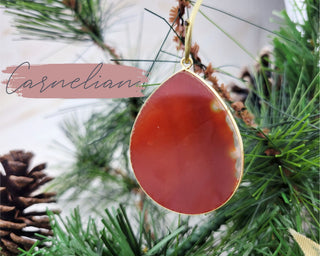 Natural Gemstone Crystal Ornament Set - Lavender Jade - Agate Slice Ornaments