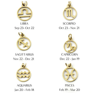 Zodiac Gemstone Bracelet: Gold Astrology Charm, Stainless Steel Beads