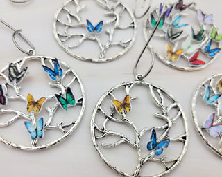 Butterfly Birthstone Ornament - Paper Butterflies - Personalized Family Tree - Hanging Tree Decor