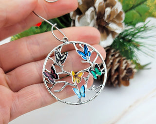 Butterfly Birthstone Ornament - Paper Butterflies - Personalized Family Tree - Hanging Tree Decor