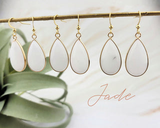 Teardrop Gemstone Earrings: Labradorite, Moss Agate, Amazonite