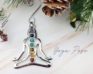 1pcs/4pcs Chakra Stones Ornaments - Mindfulness Gift - Rainbow Gemstone Ornaments - Christmas Tree Decorations