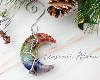 1pcs/4pcs Chakra Stones Ornaments - Mindfulness Gift - Rainbow Gemstone Ornaments - Christmas Tree Decorations