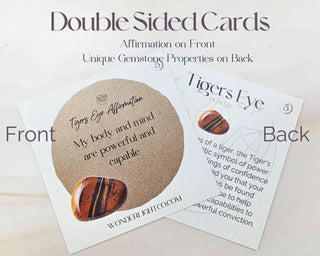 Flat Teardrop Earrings - Tigers Eye / Power