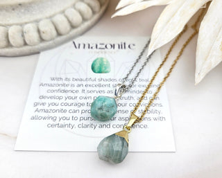 Amazonite / Confidence Gemstone Pendant Necklace