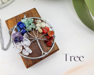 7 Chakra Stone Necklace: Stainless Steel Healing Crystal Pendant