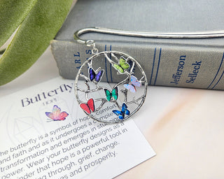 Personalized Birthstone Butterfly Bookmark: Custom Family Tree Gift