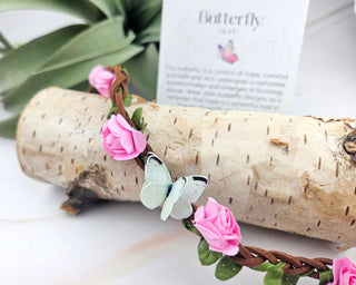 Flower Headband - Head Bands For Women - Butterfly Headpiece Adult Crown - Hippie Costume - Flower Girl Gift