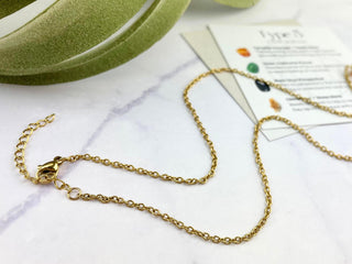 Enneagram Type 9 Gemstone Necklace: Stainless Steel Affirmation Jewelry