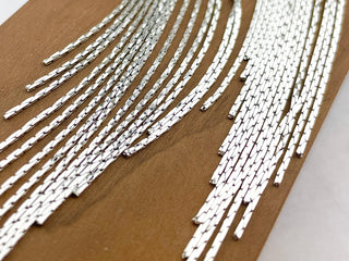 Silver Tassel Earrings: Stainless Steel Fringe, Elegant Waterfall Design