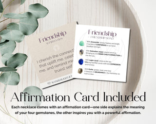 Friendship Gemstone Necklace: Amazonite, Jasper, Lapis, Pyrite