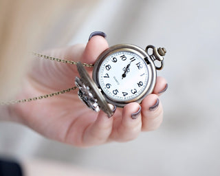 Dragon Pocket Watch Necklace: Steampunk Quartz Pendant