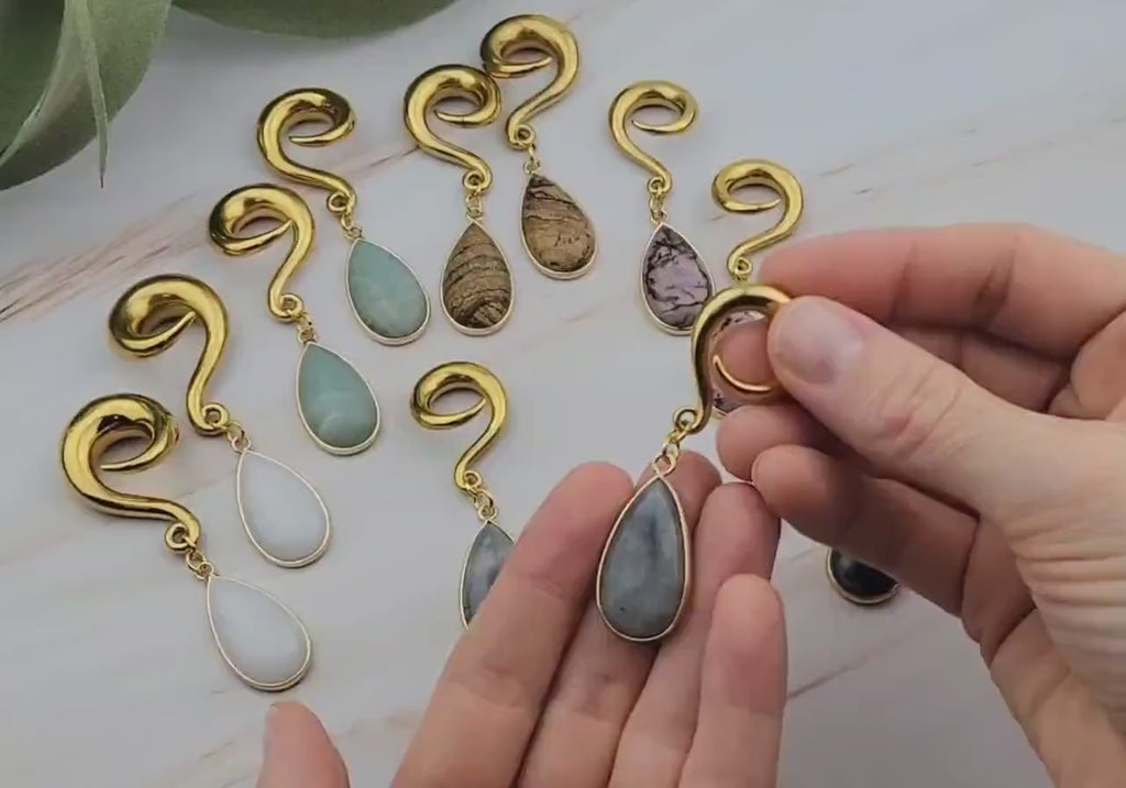 Gemstone Ear Weights - Spiral Gauges - Ear Stretchers - Plugs and Tunnels
