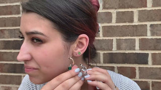 Dragon Ear Cuff: Mismatched Climber Earrings with Crystal Dangle
