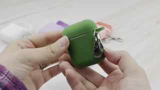 Personalized AirPods Case: Rhinestone Initial Keychain - Gen 1 & 2