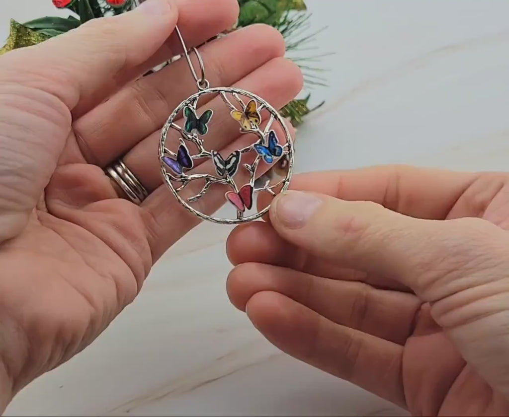 Butterfly Birthstone Ornament - Paper Butterflies - Personalized Family Tree - Hanging Tree Decor