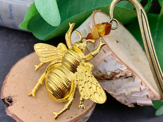 Gold Bee Bookmark