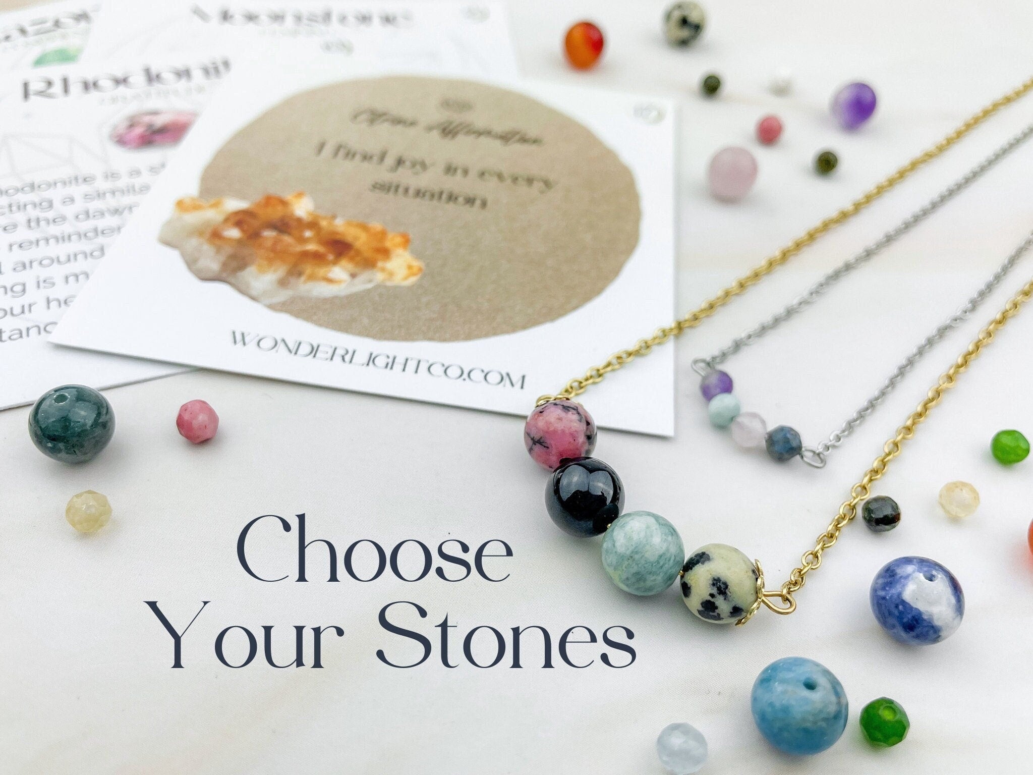 Personalized gemstone necklace hotsell